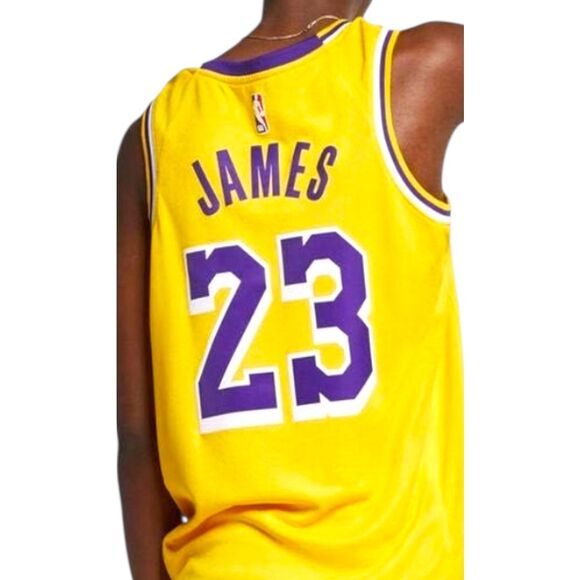 Nike Men's Los Angeles Lakers Lebron James Icon Edition Swingman Jersey Size Lar - Picture 1 of 12